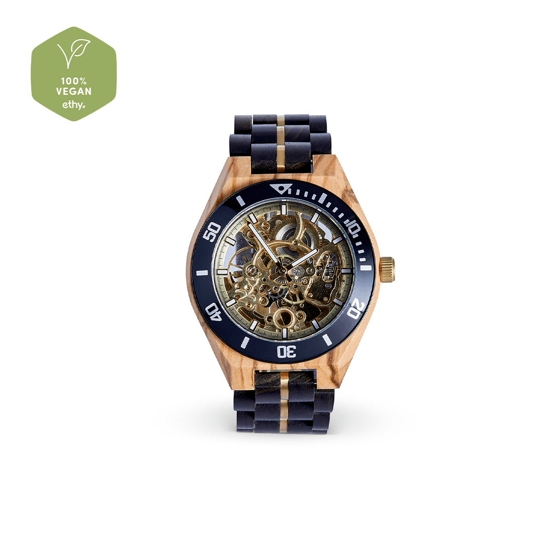 Wooden Mechanical Watch, Modern Wrist Watch, Analog Watch For Men, Eco Friendly Watch, Accessories And Watches, Holiday Gifts ~ The Rosewood