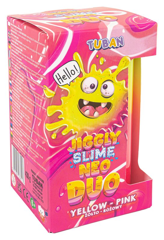 Tuban Slime - Jiggly Slime - Neo Duo - Geel En Roze 430g