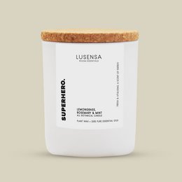 SUPERHERO Geurkaars | Fris + Vitaliserend | 100% essentiële oliën