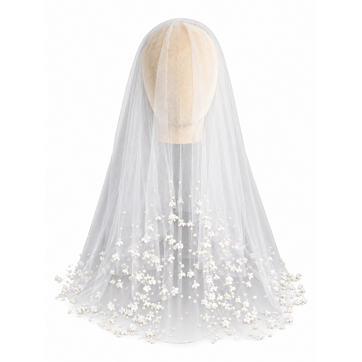 Cascading Lily of the Valley Pearl Brudeslør