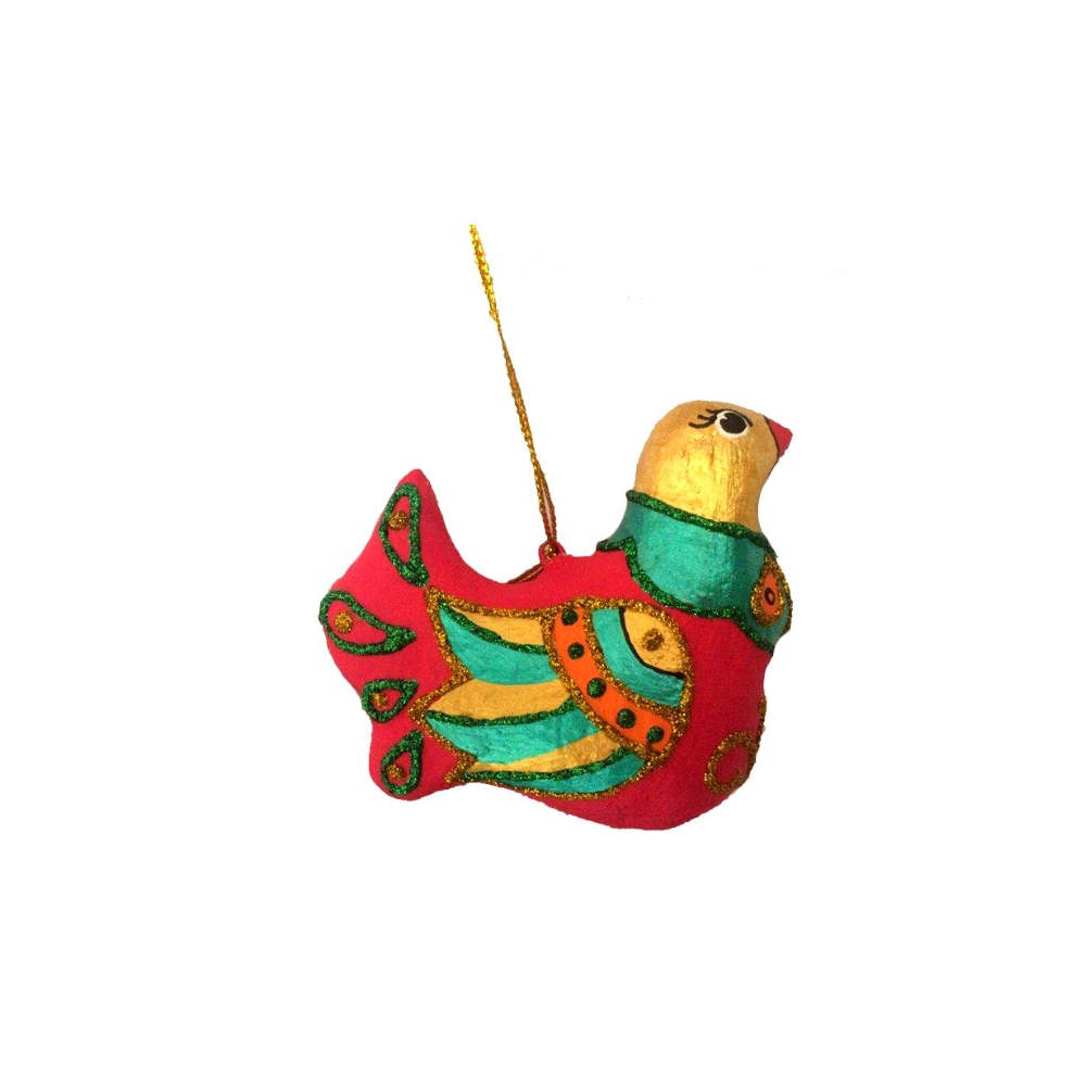 Handmade papier-mache Wonder Bird Red