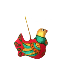 Handmade papier-mache Wonder Bird Red