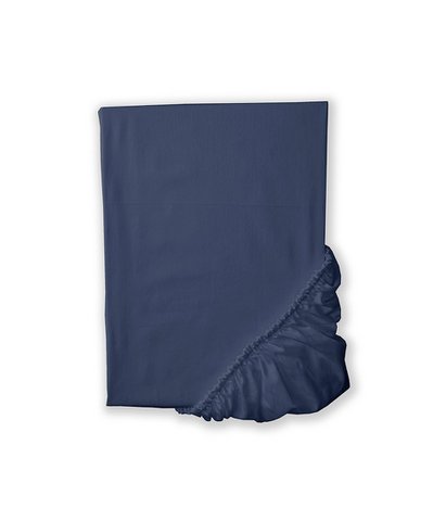 Satin-Spannbetttuch Solid Oxford Blue