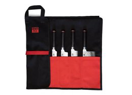 Kitchen Accessories - KOTAI knife roll-up bag - 100% cotton (7 slots for 6 knives and a honing steel)