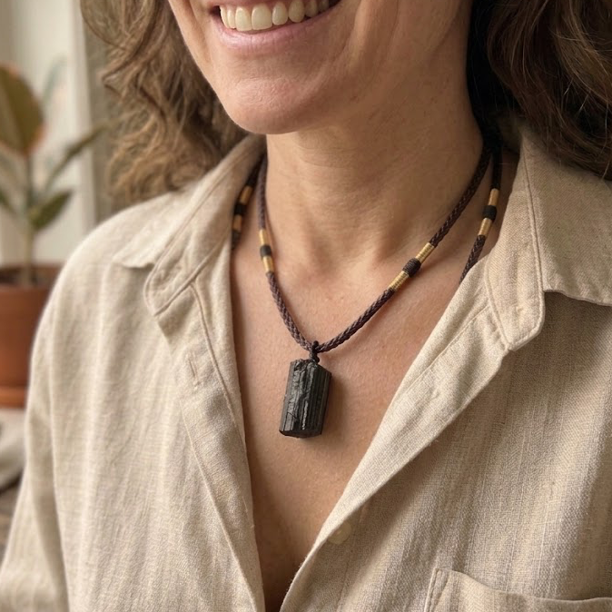 Protection gloss - necklace with black tourmaline