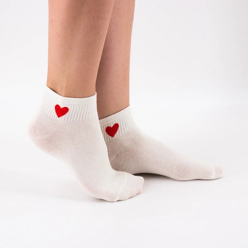 Calcetines bajos con lado de corazón para mujer I 35-41
