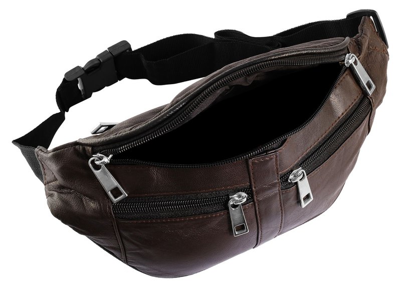 Steinmeister hip bag made of genuine leather, brown