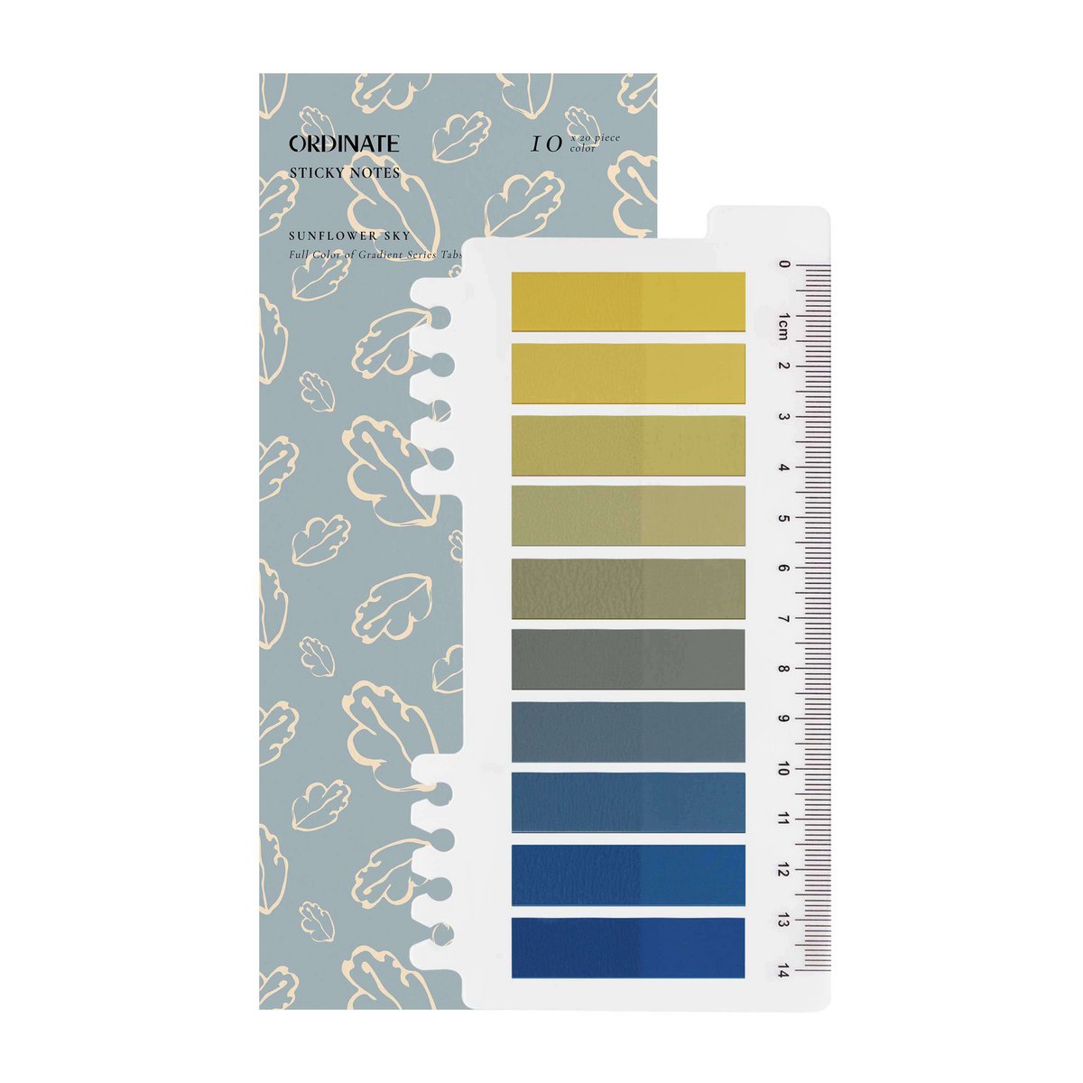 Sunflower Sky | Ordinate Sticky Notes | Transparent Haftnotizen zum Markieren | Haftstreifen | Seitenmarkieren Bürobedarf