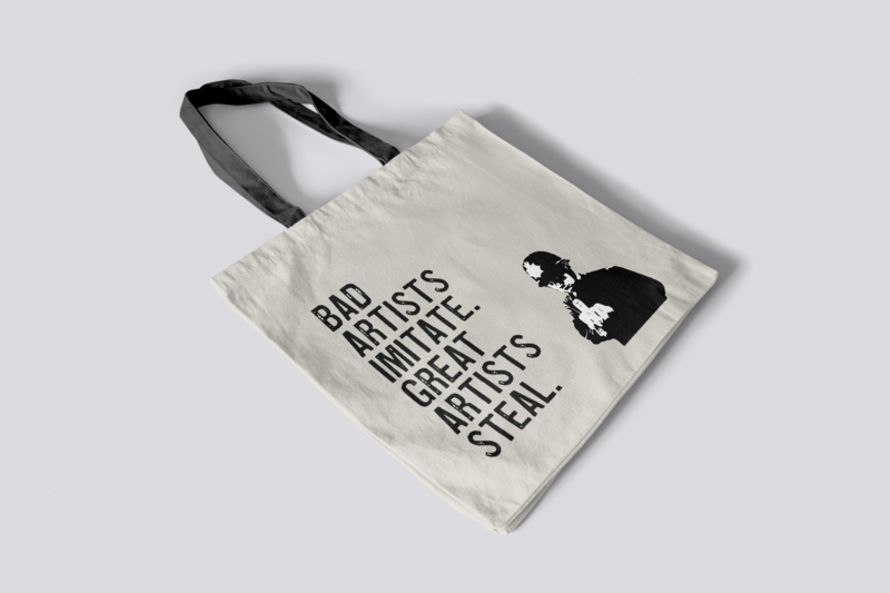 Mini sac fourre-tout Graffiti de Banksy - Les mauvais artistes imitent