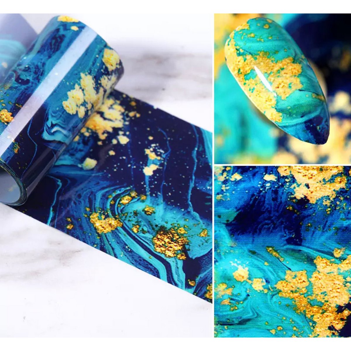 Transfer foil Marble Blue-Green