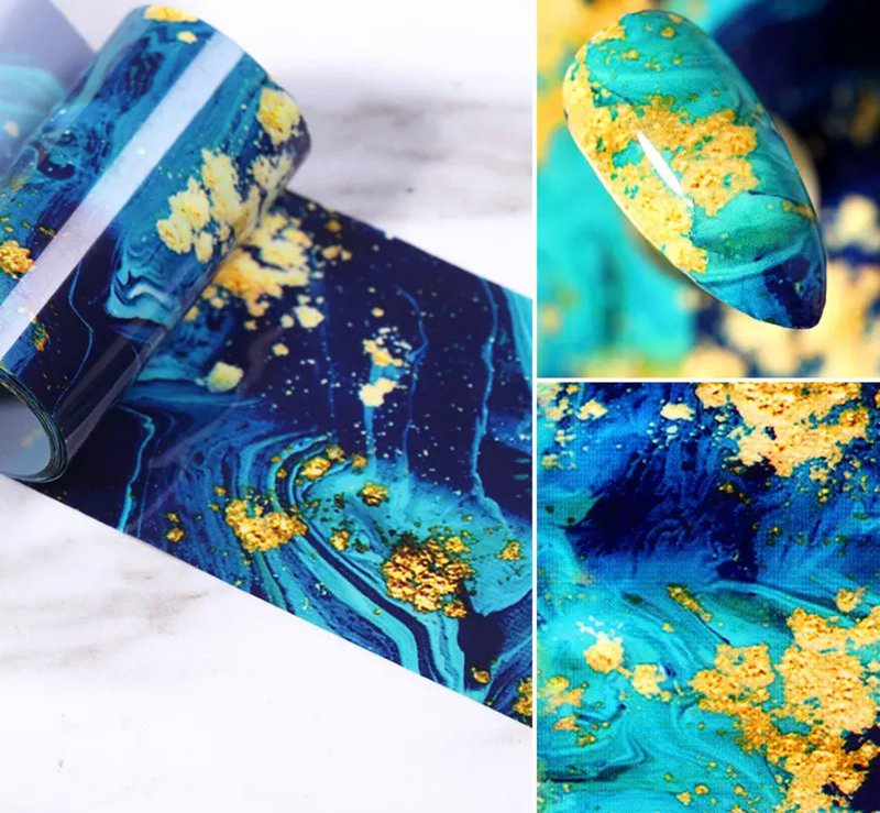 Transfer foil Marble Blue-Green