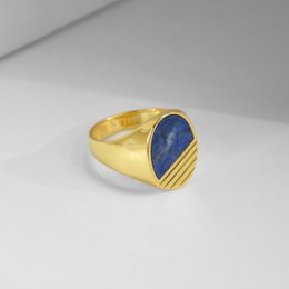 Ring PHOENIX LAPIS LAZULI | 925 silver | gold plated