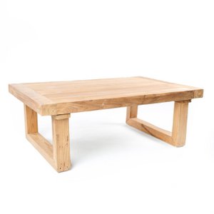 De teruggewonnen teakhouten salontafel - naturel