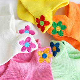 Confezione da 5 calzini colorati con linguetta a fiori I per neonati e bambini