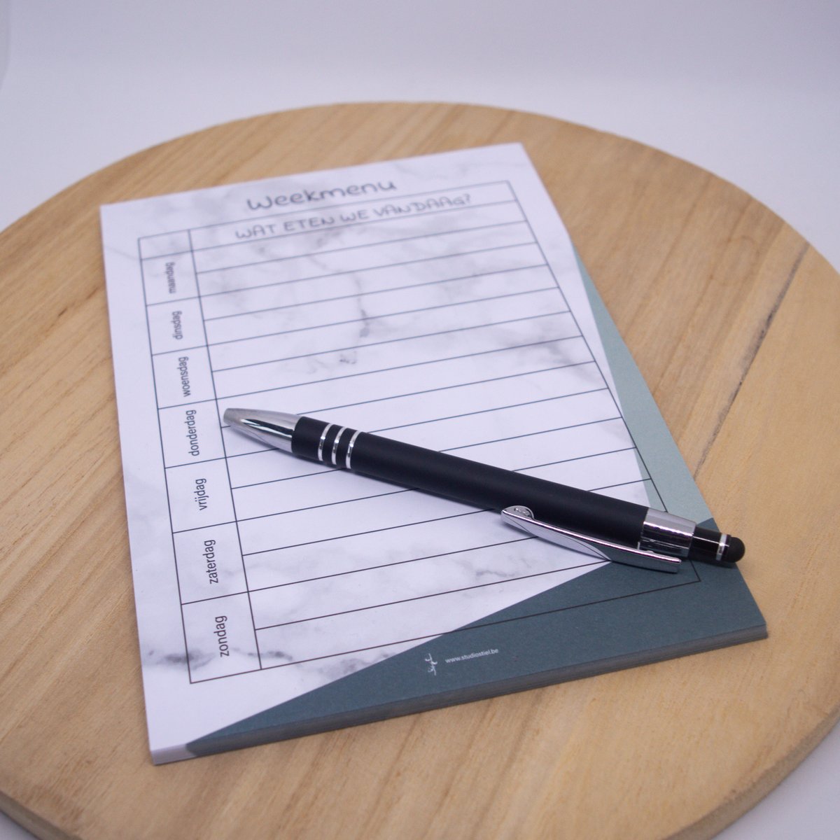 Weekmenuplanner marmer