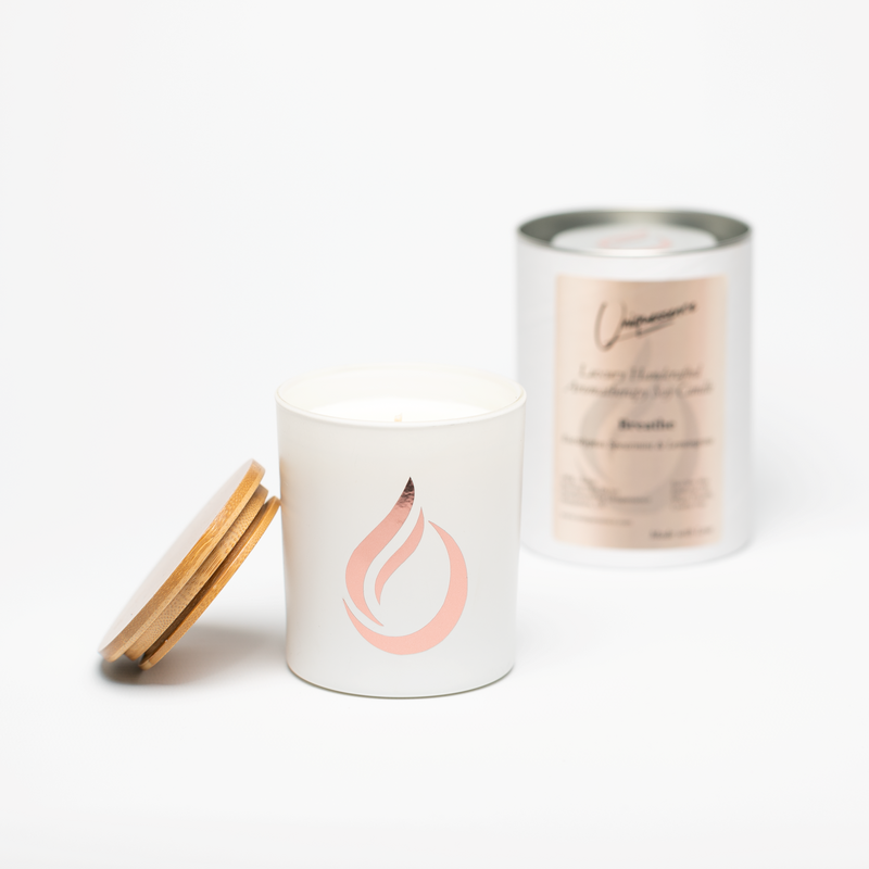 Aromatherapy 'Breathe' White Soy Candle