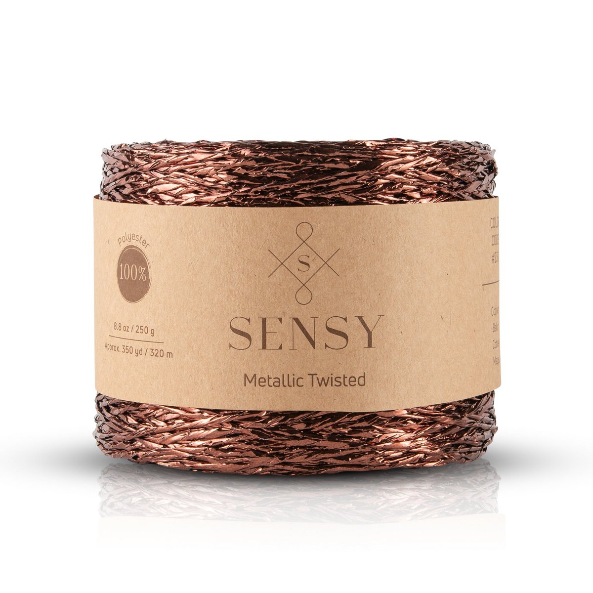 Sensy Premium 350 iarde % 100 filato ritorto metallizzato poliestere