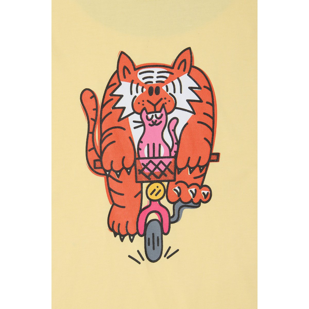 BASIS ZWAAR GEWICHT 'PEDAAL SNELLER' GRAFISCHE T-SHIRT