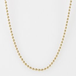 925 Sterling Silber "Kugelkette" 2,0mm, vergoldet