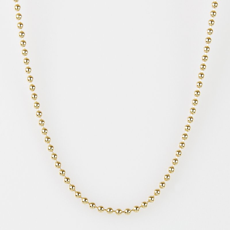925 Sterling Silber "Kugelkette" 2,0mm, vergoldet