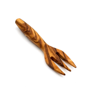 Mini vork 7 cm gemaakt van olijfhout