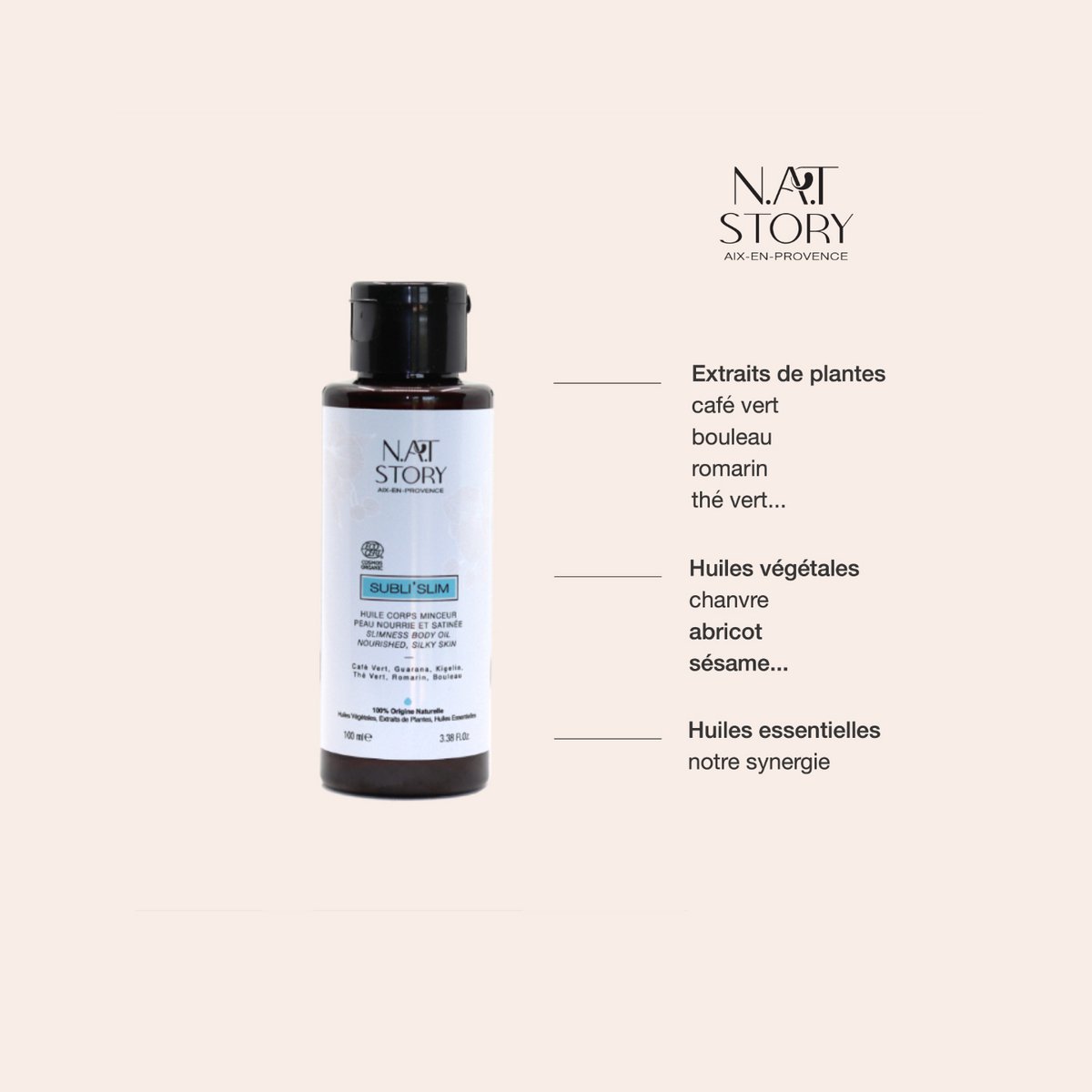 Huile de massage corps minceur 500 ml