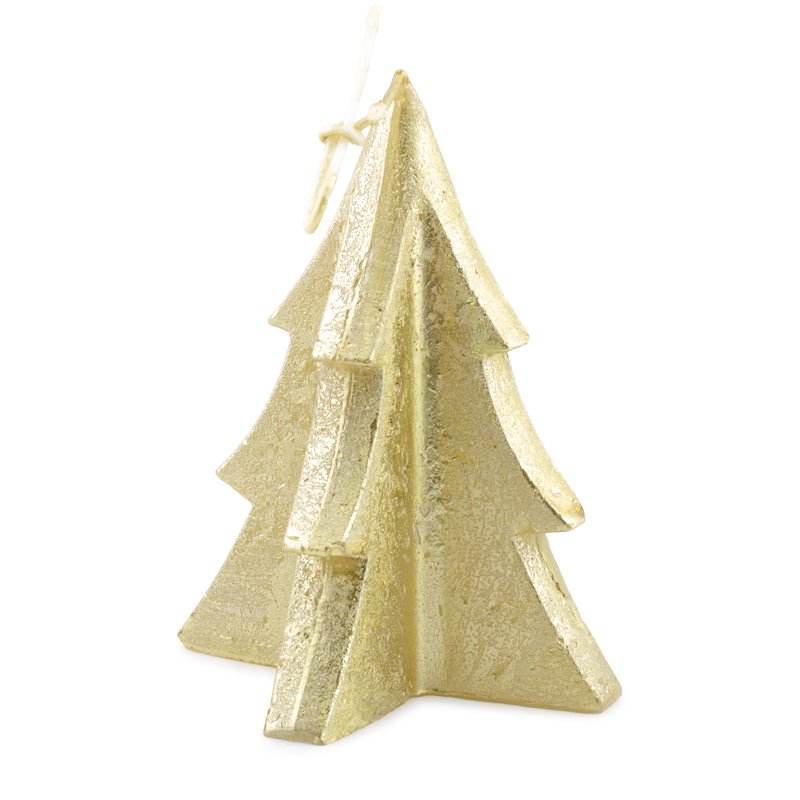 Soya candle pine tree gold