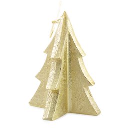 Soya candle pine tree gold