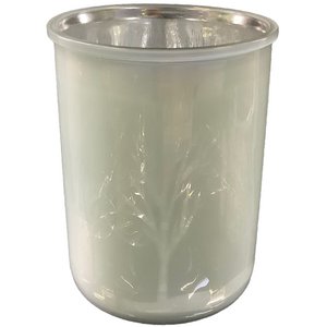 Glas Windlicht Kenny, D12,5cm, H15cm, weiß