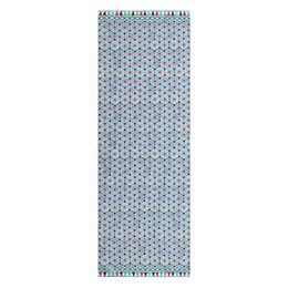 Blue and Red Silk Scarf Zellige