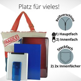 Sunsa XXL Damen Handtasche. Große Tasche aus Canvas. Vegane Strandtasche/Sporttasche. Weekender in Vintage Retro Stil