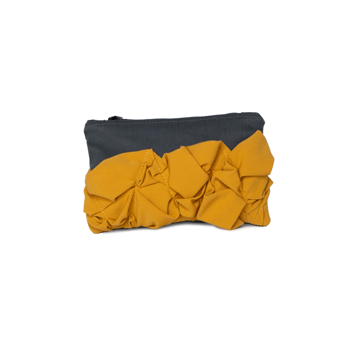 gray green + mustard