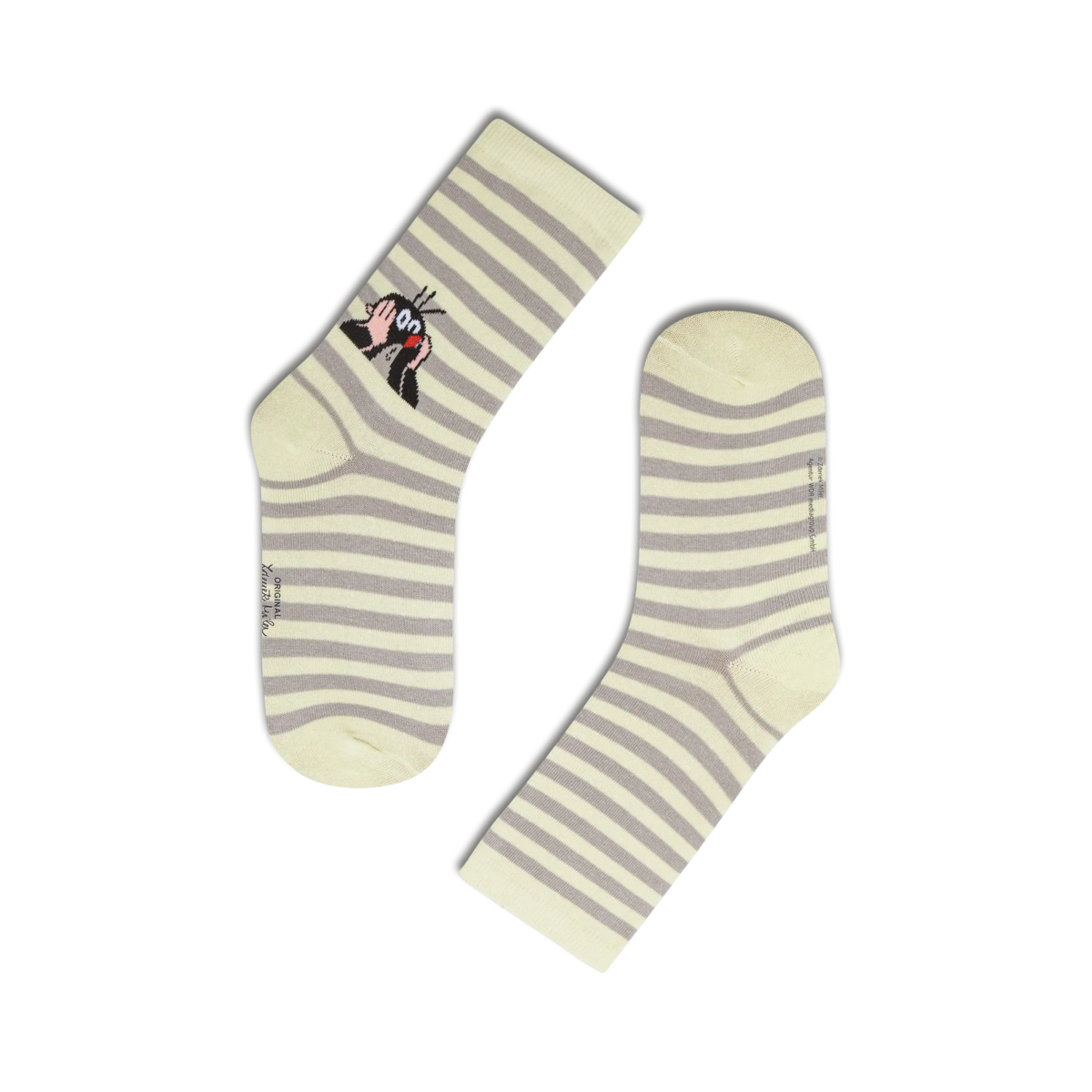 koaa – La petite taupe « Stripes » – Chaussettes vert/gris