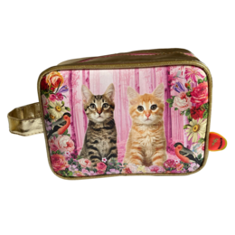 Neceser Fiesta Gato rosa