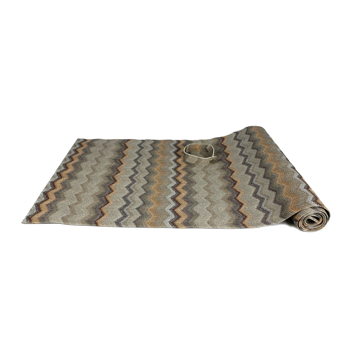 Tunk Runner Zigzag Wzór Brown 150 cm długą skórę syntetyczną