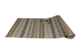 Tunk Runner Zigzag Pattern Brown 150 cm de largo sintético de largo