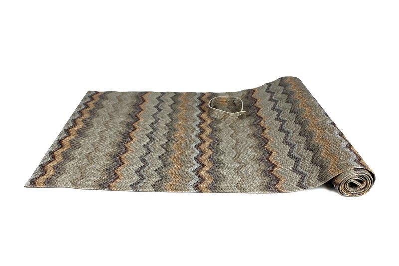 Tunk Runner Zigzag Wzór Brown 150 cm długą skórę syntetyczną
