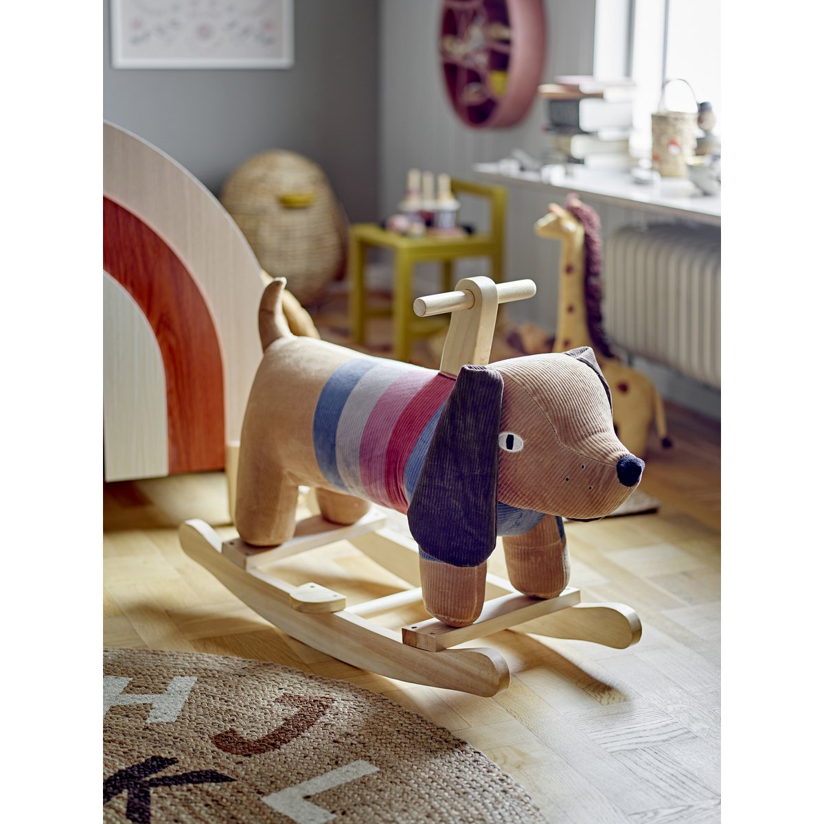 Dinne vloerkleed, bruin, jute