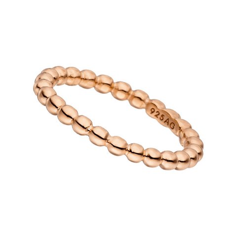 Ball-Ring, dick, 18 K Roségold vergoldet, Gr.52
