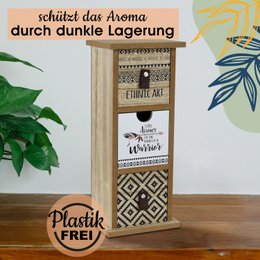 Moderne Teebeutel Aufbewahrung | uit Holz | in Boho Stil |