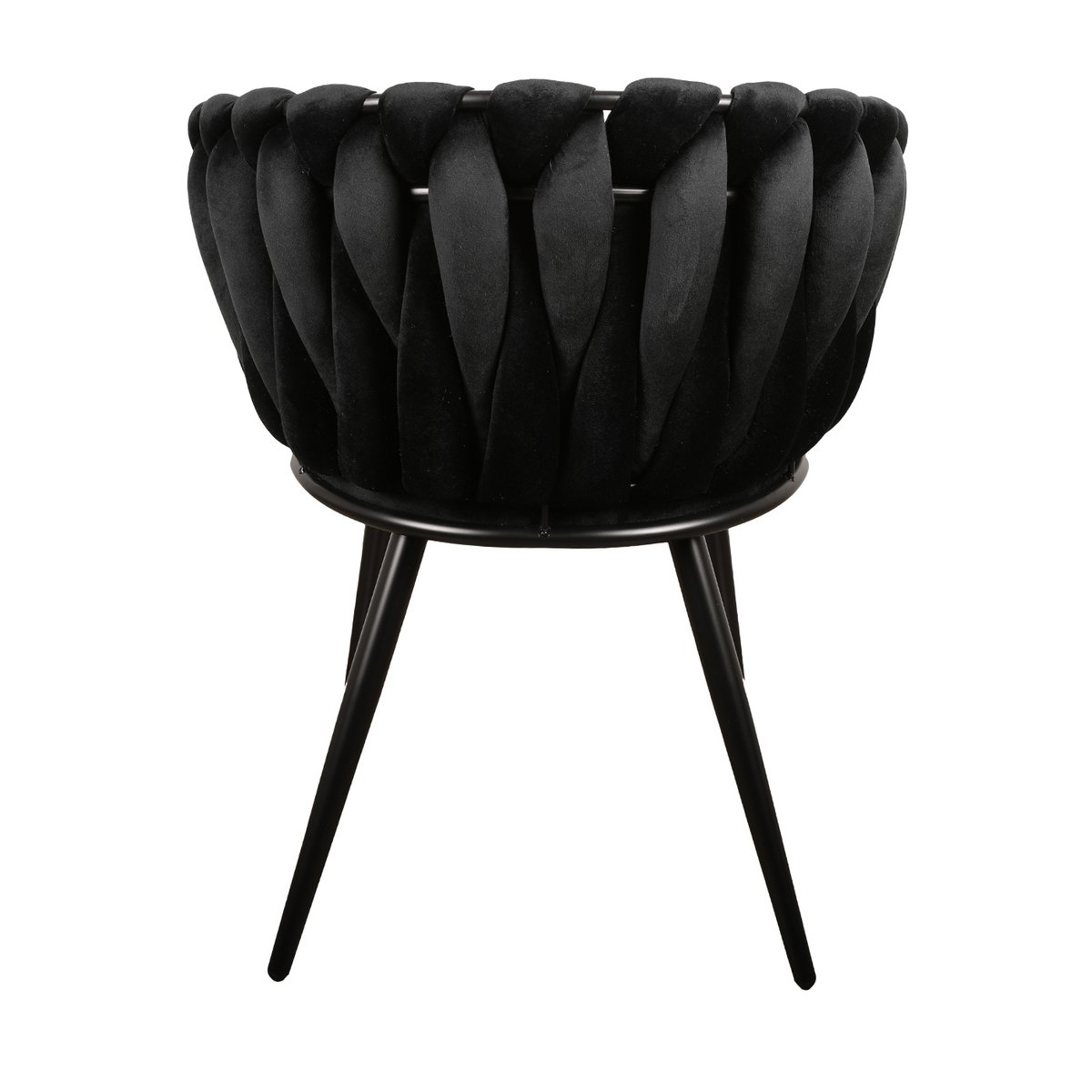 Sedia Wave nera (set di 2)