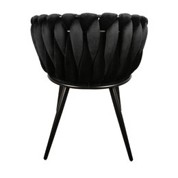 Sedia Wave nera (set di 2)
