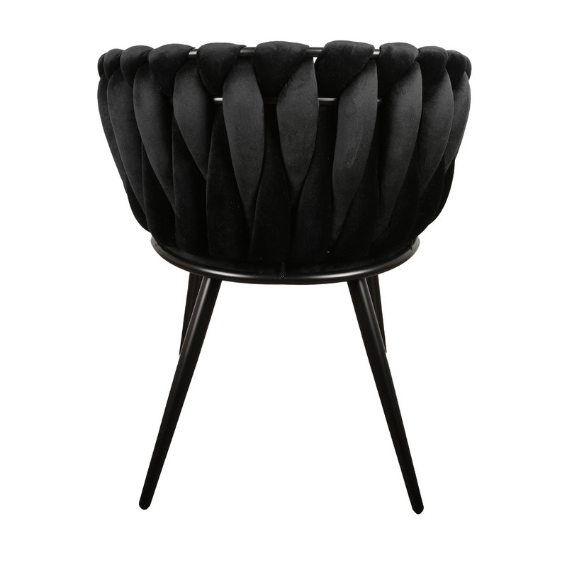 Sedia Wave nera (set di 2)
