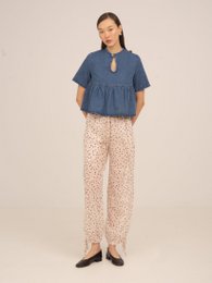 Denim top met sterrenverlichting