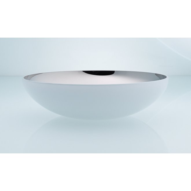 In Between flat white exterior / mirror interior