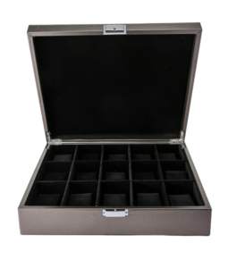 Horlogedoos metallic zilver large
