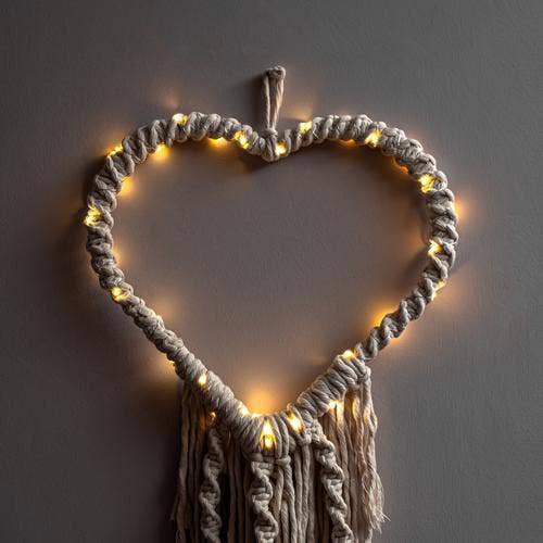Amor Amor Coeur illuminé fait à la main