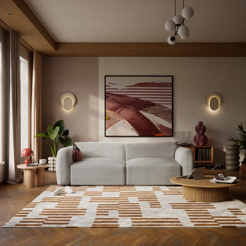 3-Seater Sofa Bed NORREBRO - Silver