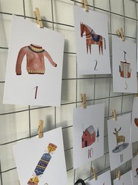 Biglietti calendario dell'Avvento DIN A7