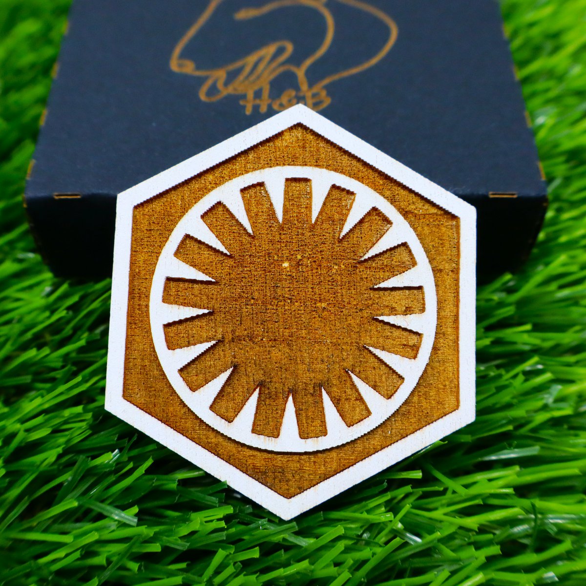 Drewniane lodówki Star Wars - Laserowe ręcznie malowane symbole - Mandalorian, Jedi, Imperium, Rebelianci, Republika, Pierwsze Zamów